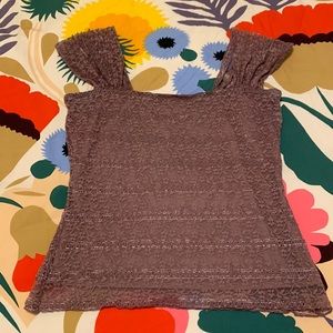 Max Studio Lavender, Floral Lace Sleeveless Top